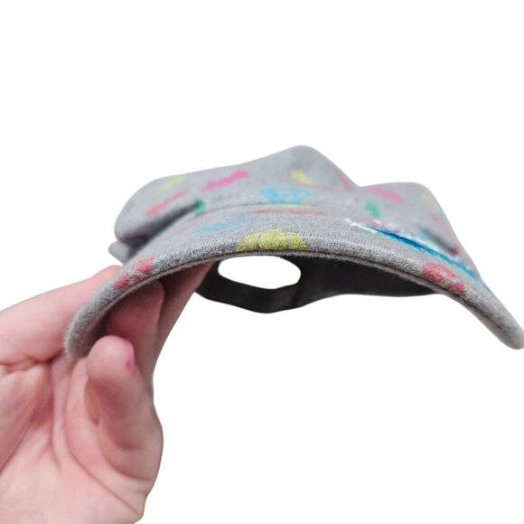 DC Super Hero Girls "Be Awesome" Gray Patterned Cap OSFM 100% Cotton - Picture 5 of 8